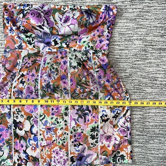 NWT Geisha Designs Anthropologie Strapless Train Floral Mini Dress XL - Picture 11 of 14
